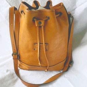 Patricia Nash Tan Leather Drawing Crossbody Bag